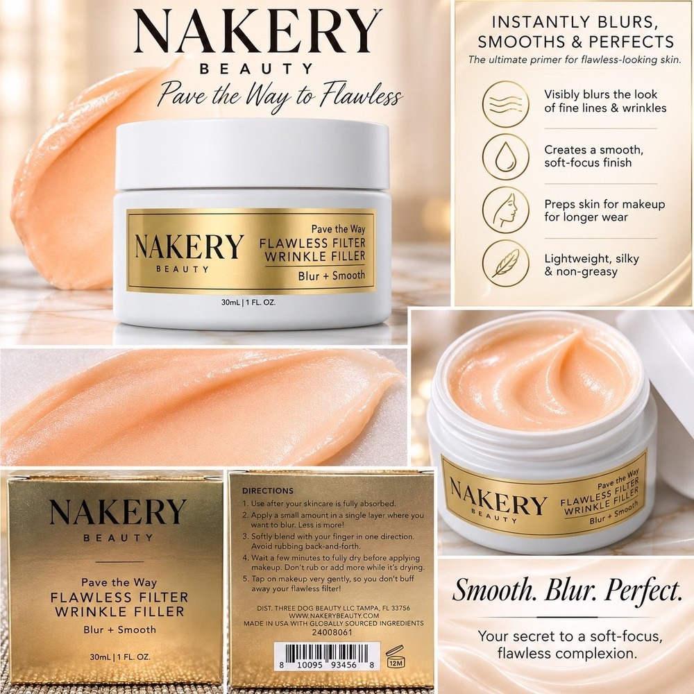 NAKERY Beauty Pave the Way Flawless Filter Wrinkle Filler 1 oz New Blur + Smooth